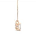 3.00 quilates colgante solitario diamante princesa en oro rojo