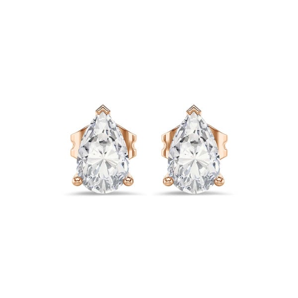 2.00 quilates pendientes solitario diamante talla pera en oro rojo