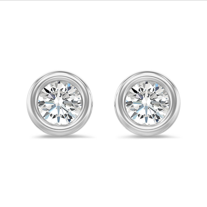 4.00 quilates pendientes diamantes cultivados en laboratorio satélite en platino