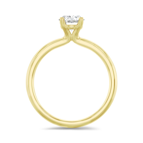 Anillos - 1.00 quilates anillo solitario diamante ovalado en oro amarillo