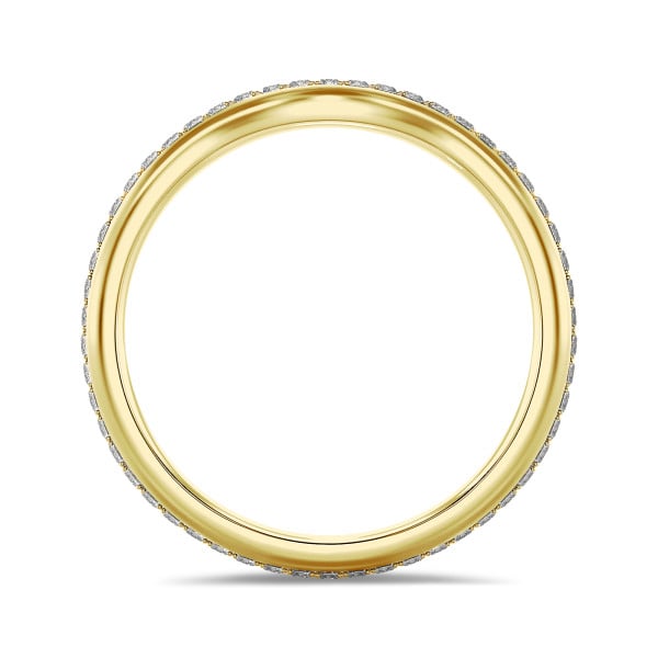 Anillos - 0.41 quilates alianza curva (banda completa) en oro amarillo con diamantes
