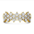 1.20 quilates alianza en oro amarillo con diamantes redondos