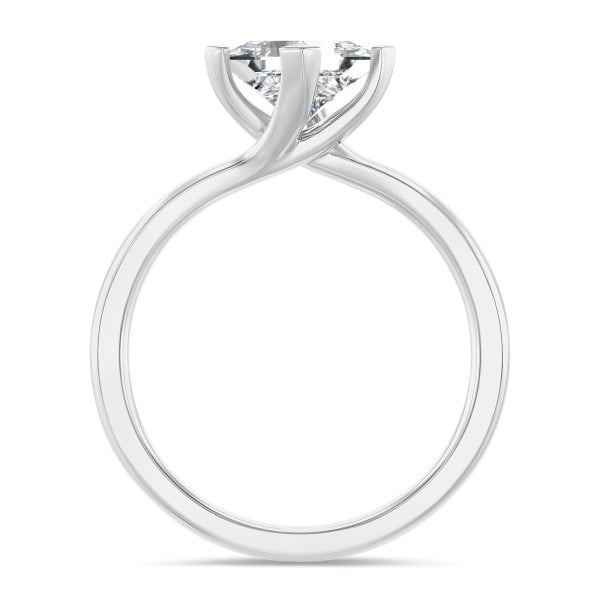 Anillos - 1.00 quilates anillo solitario en platino con diamante princesa