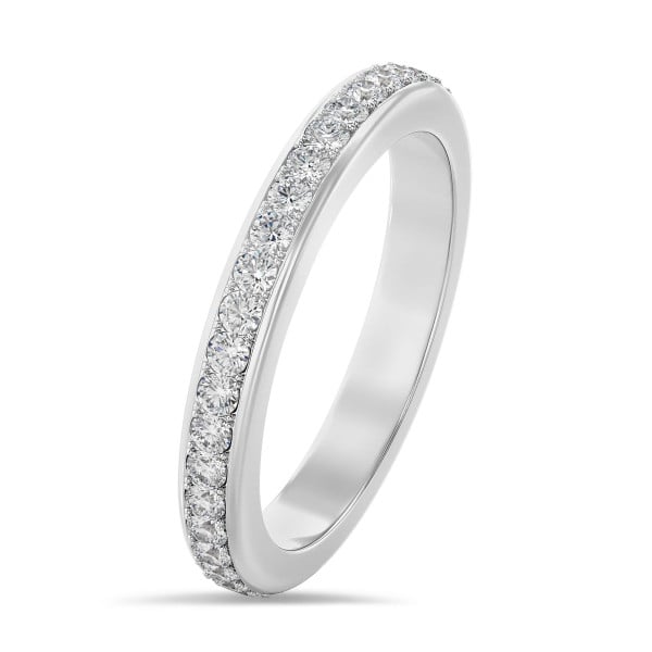 Anillos - 0.55 quilates alianza de diamantes (banda completa) en oro blanco