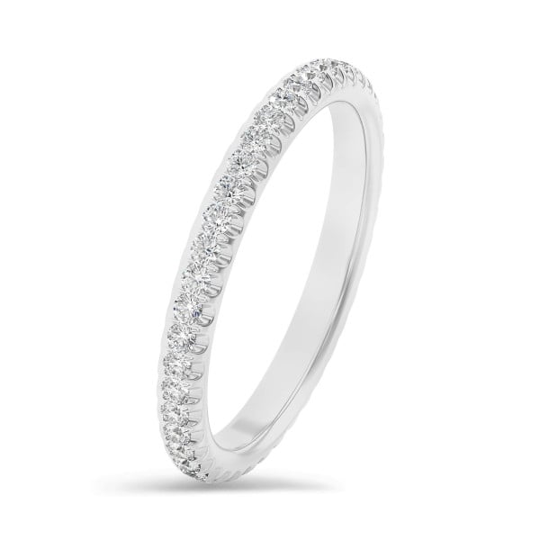 Anillos - 0.55 quilates alianza de diamantes (banda completa) en oro blanco