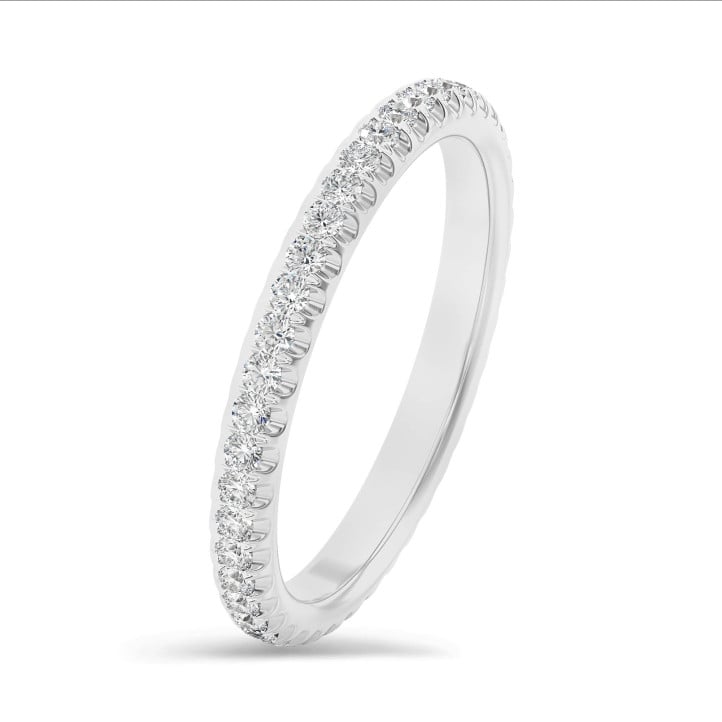 0.55 quilates alianza de diamantes cultivados en laboratorio (banda completa) en platino