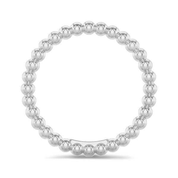 Anillo de combinación con bolitas en oro blanco