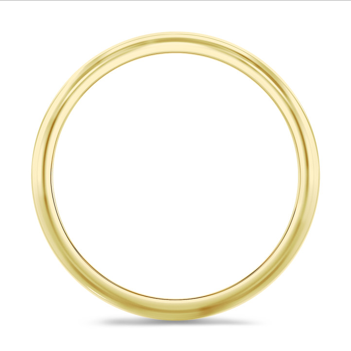 Anillo de boda con superficie esférica de 4.00 mm en oro amarillo