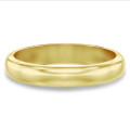 Anillo de boda con superficie esférica de 4.00 mm en oro amarillo