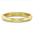 Anillo de boda con superficie esférica ligeramente de 3.00 mm en oro amarillo