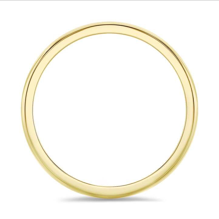 Anillo de boda con superficie esférica ligeramente de 4.00 mm en oro amarillo