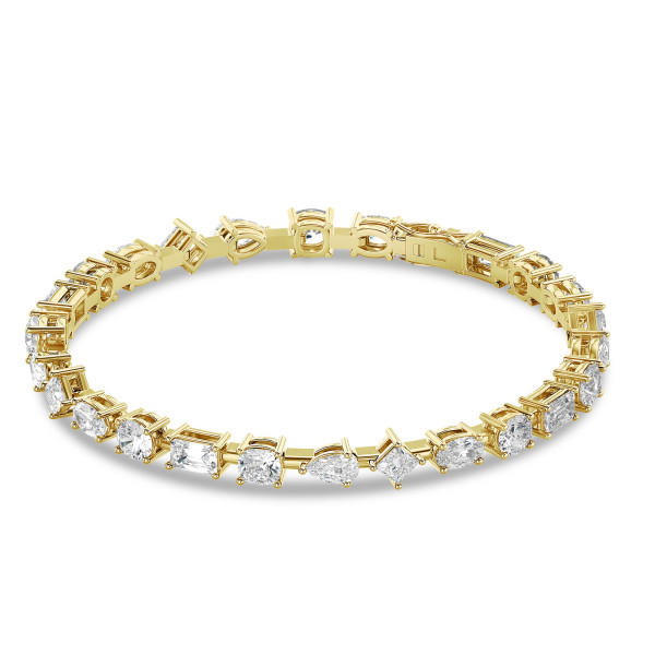 7.50 quilates pulsera de diamantes en oro amarillo