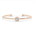 1.20 quilates pulsera diamante en oro rojo