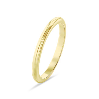 Anillo de boda con superficie esférica de 2.00 mm en oro amarillo