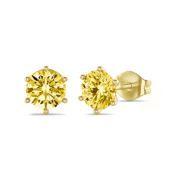 Search all PLP - 4.00 quilates pendientes solitario en oro amarillo con diamantes redondos amarillos