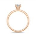 5.00 quilates anillo solitario diamante ovalado en oro rojo