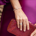 7.50 quilates pulsera de diamantes en oro amarillo