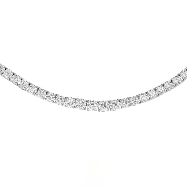 22.25 quilates gargantilla degradé de diamantes en oro blanco