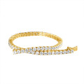 3.70 carat bracelet rivière en or jaune avec diamants synthétiques
