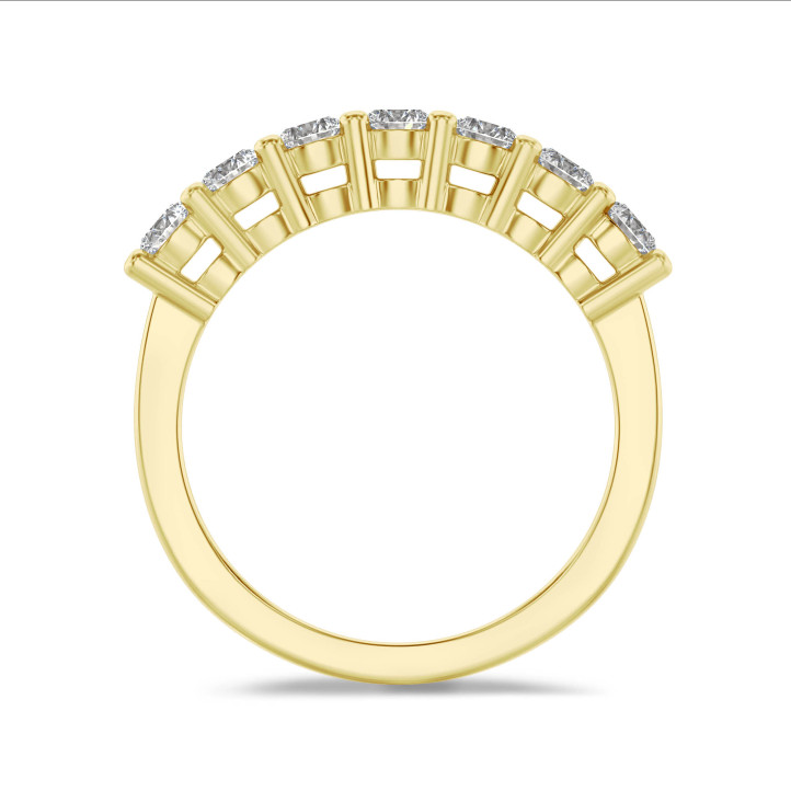 Bague alliance avec diamants de 0.70 carat en or jaune