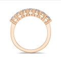 Bague alliance avec diamants de 0.70 carat en or rouge