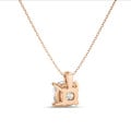 2.00 carat Pendentif solitaire avec diamant de forme coussin en or rouge