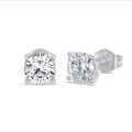 2.00 carats Boucles d'oreilles en or blanc avec diamant coussin solitaire