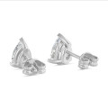 2.00 carats Boucles d'oreilles en or blanc avec diamant de laboratoire poire solitaire