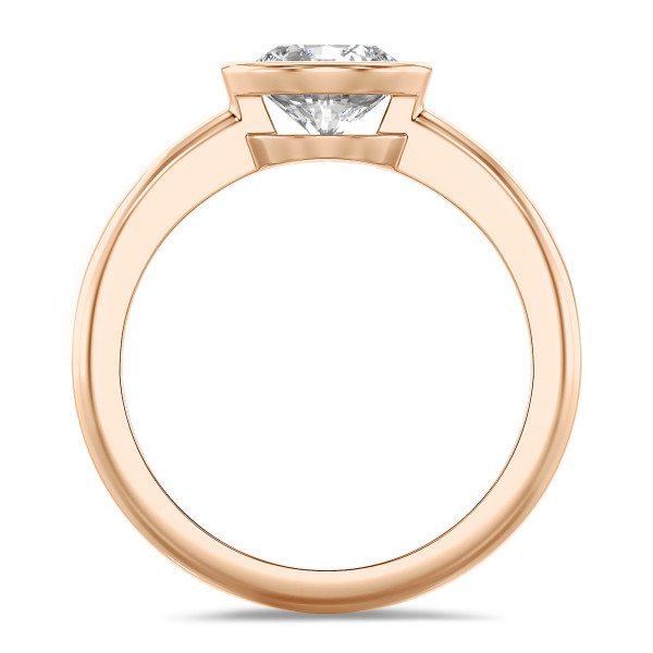 Bagues - 3.00 carats bague solitaire en or rouge avec un diamant de laboratoire rond