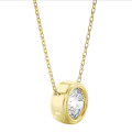 2.00 carat pendentif satellite en or jaune et diamant