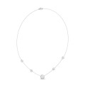 1.80 carat collier satellite en or blanc et diamants de laboratoire