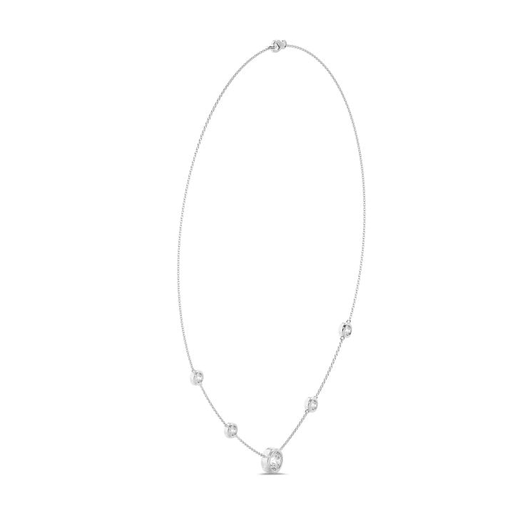 1.80 carat collier satellite en or blanc et diamants de laboratoire