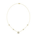 2.00 carat collier satellite en or jaune et diamants