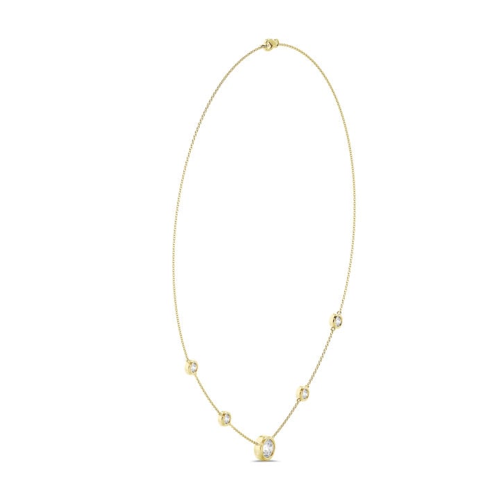 2.00 carat collier satellite en or jaune et diamants