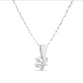 1.20 carat Pendentif solitaire en or blanc avec diamant de laboratoire rond