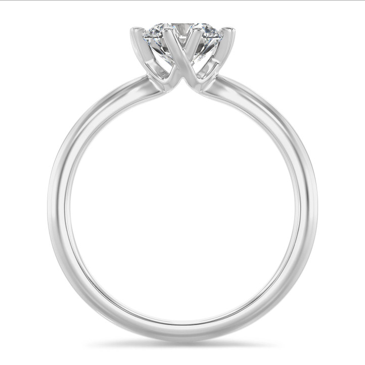 2.50 carat bague solitaire en or blanc avec diamant de laboratoire rond