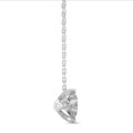 1.00 carat pendentif solitaire en or blanc avec diamant de laboratoire rond