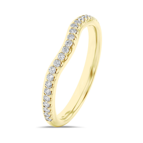 Search all PLP - 0.25 carat alliance courbe (demi-tour) en or jaune et diamants de laboratoire