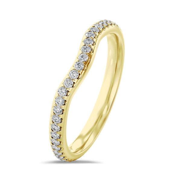 Search all PLP - 0.45 carat alliance courbe (tour complet) en or jaune et diamants de laboratoire