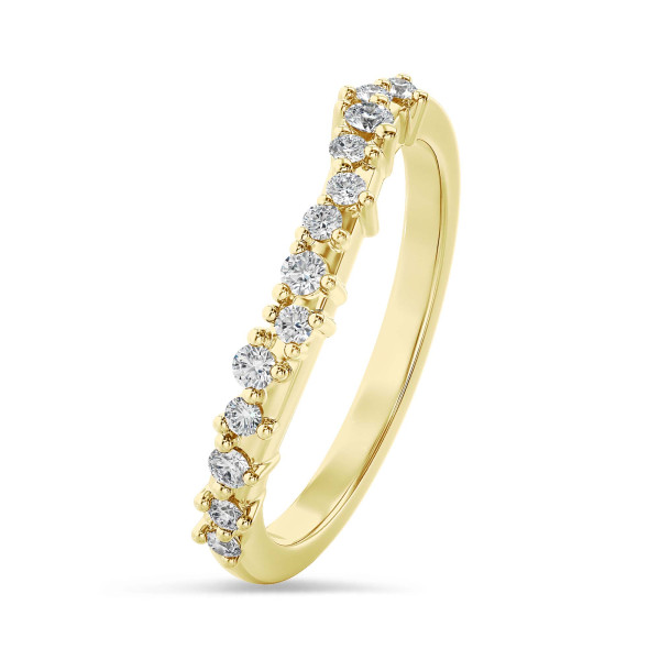 Search all PLP - 0.12 carat alliance en grappe avec des diamants synthétiques ronds en or jaune