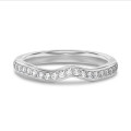 0.20 carat alliance courbe (demi-tour) en or blanc et diamants de laboratoire
