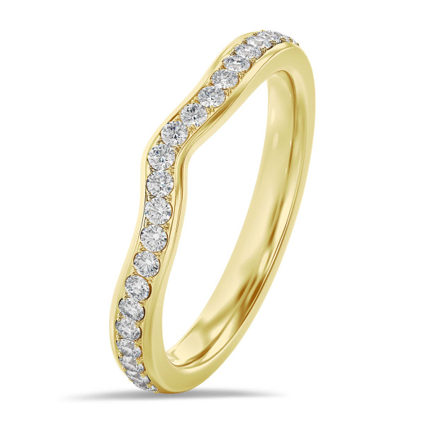 Search all PLP - 0.20 carat alliance courbe (demi-tour) en or jaune et diamants de laboratoire
