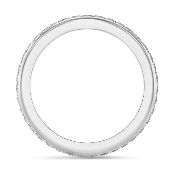 Bagues - 0.55 carat alliance (tour complet) en or blanc et diamants ronds