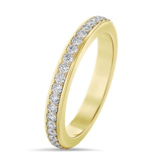 0.55 carat alliance (tour complet) en or jaune et diamants ronds