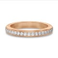 0.55 carat alliance (tour complet) en or rouge et diamants ronds
