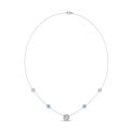 2.30 carat collier satellite en or blanc avec diamants