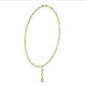 24.70 carat collier de diamants en or jaune avec pendentif détachable