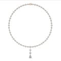 24.70 carat collier de diamants en or rouge avec pendentif détachable