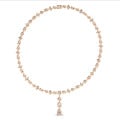 24.70 carat collier de diamants en or rouge avec pendentif détachable