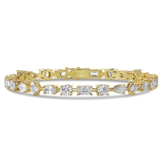 7.50 carat bracelet diamant en or jaune